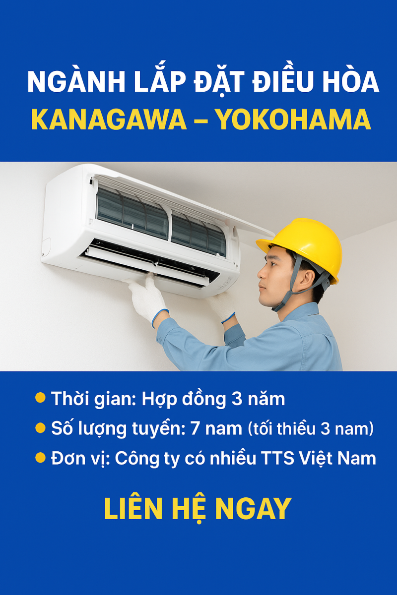 LẮP ĐẶT ĐIỀU HÒA TẠI KANAGAWA – YOKOHAMA